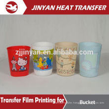 colorful heat transfer printing film for plastic dustbin